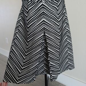 Escada Chevron Patterned A-Line Skirt